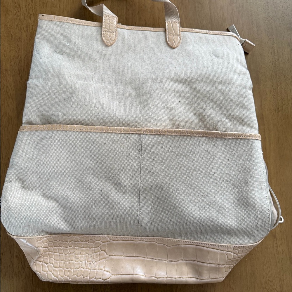 Beis The Everyday Convertible Backpack Beige Croc Bag
